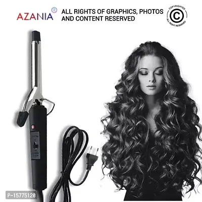 AZANIA Professional Hair Curler For Women Hair Curlers Tong With Machine Stick and Hair Curler Machine Roller (Black)-thumb5