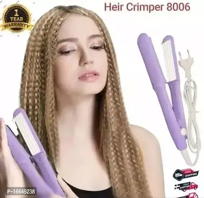 AZANIA NEW 8006 Crimper Styler Machine for Hair Electric Quick Heating Hair Styler Hair Styler ( Professional Hair Straightener , Hair Curler , Hair Crimper , Hair Styler ) (Assorted, 1 Pcs)-thumb0