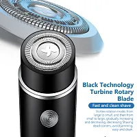 AZANIA Titanium Coated Cordless: 45 Minutes USB Trimmer for Men (Black/Blue)-thumb3