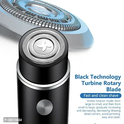 AZANIA Titanium Coated Cordless: 45 Minutes USB Trimmer for Men (Black/Blue)-thumb4
