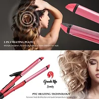 AZANIA Hair Curler for Women - Curling Iron - Ceramic Coated Plates - LED Temperature Display - For all Types of Hair-thumb1