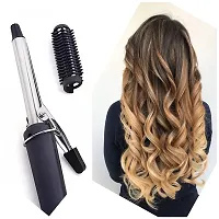 Hair Tong Curler for Women with 25mm Fast Heating Tourmaline Infused Barrel Rod for Hair Curling | Professional Hair Curling Tong machine - Black-thumb1