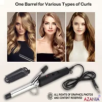 AZANIA Hair Curler 1.8M Swivel Cord 25MM Barrel, Rod, Tong, Tourmaline Infused Ceramic Coated Plates, Cool Touch Tip, Fast Heating, For Women, Long and Short Hair Curling, Styling, Black (LLPCW14)-thumb4