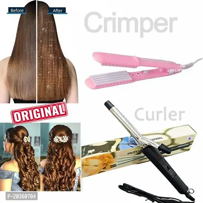 Hair Styler, Straightner, Crimper, Curler For Women, Variable Style Settings, Keratin Infused Ceramic Coated Plate, Colour Black ...