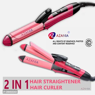 AZANIA Hair Straightener with Digital Display  Adjustable Temperature; Heats Up Fast; for All Hair Types; Worldwide Voltage Compatible (Black)