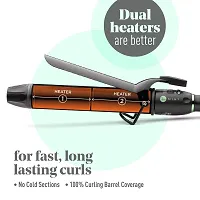 AZANIA Hair Styler - Straightener, 19mm Curler, Crimper, Conical Curler  Volume Brush for Multiple Styles - (Silver  Black) (Silver  Black)-thumb2