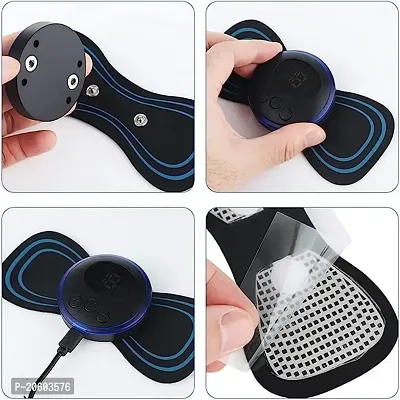 AZANIA Massager, Handheld With 6 Massage Heads, 5 Speed, For Deep Tissue Massage, Body Relaxation And Pain Relief (Black)-thumb2