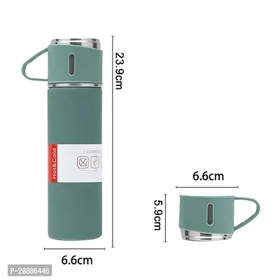 AZANIA Stainless Steel Hot and Cold Vacuum Insulated Flask, 500ml, Crimson Red, Electro | Lightweight  Keeps Drinks Hot/Cold for 24+ Hours-thumb2