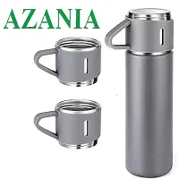 AZANIA Stainless Steel Water Bottle 1 litre, Water Bottles For Fridge, School,Gym,Home,office,Boys, Girls, Kids, Leak Proof(PASTEL PINK COLOUR, SIPPER CAP,...-thumb3