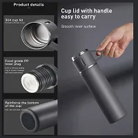 AZANIA Enterprise Latest Steel Vacuum Flask Set with 3 Stainless Steel Cups Combo - 500ml - Keeps HOT/Cold | Ideal Gift for Winter - Housewarming Random Color-thumb3