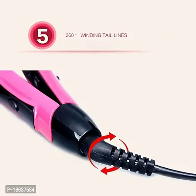 2 In 1 Hair Straightener And Curler 2 In 1 Combo Hair Straightening Machine Beauty Set Of Professional Hair Straightener Hair Straightener And Hair Curler With Ceramic Plate For Women Pink Hair Styling Staightners-thumb5