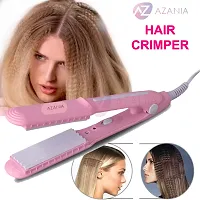 AZANIA Hair Crimper Curler Machine By Meherma For Women's With With Quick Heat Up  19mm Ceramic Coated Plates, Curler  Styles (Multi-color)-thumb1