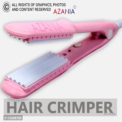 New Professional Feel Hair Crimper, Electric Ceramic Corrugated Hair Crimper Curler Straightening Iron Wide Plates Waver Corn Hair Crimping ( PACK OF 1 MINI CRIMPER ) MULTICOLOUR-thumb0