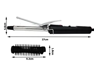 AZANIA Hair Styler - Straightener, 19mm Curler, Crimper, Conical Curler  Volume Brush for Multiple Styles (Blue/Black)-thumb2