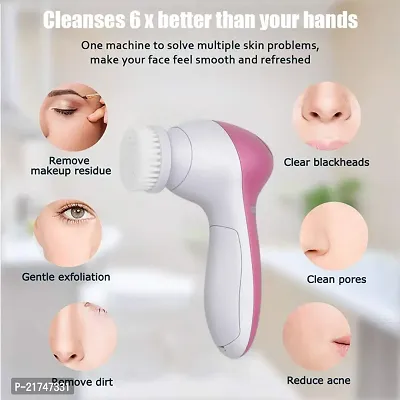 Multifunction Beauty Care Brush Deep Clean 5 In 1 Portable Facial Cleaner Relief Face Massager Machine-thumb4