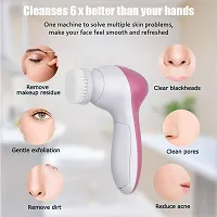 5 in 1 Portable Electric Facial Cleaner Battery Powered Multifunction Massager, Face Massager, Facial Machine, Beauty Massager, Facial Massager For Women-thumb1