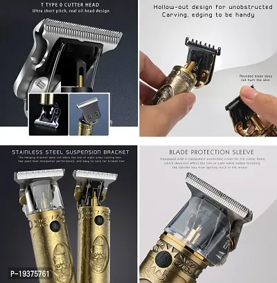 Maxtop Golden Trimmer Buddha Style Trimmer, Professional Hair Clipper, Adjustable Blade Clipper, Hair Trimmer and Shaver For Men, Retro Oil Head Close Cut Precise hair Trimming Machine-thumb4