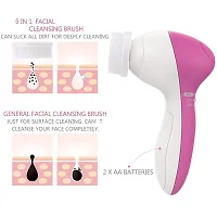 AZANIA 5 in 1 Portable Electric Facial Cleaner Battery Powered Multifunction Massager, Face Massage Machine For Face, Facial Machine, Beauty Massager, Facial Massager For Women-thumb3