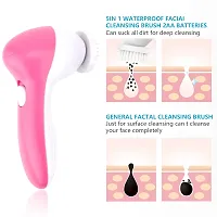 5 in 1 Electric Wash Face Cleaning Machine Facial Cleanser Pore Cleaner Body Cleansing Massage Mini Skin Beauty Massager Brush (Pack of 1)-thumb4