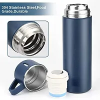 AZANIA Enterprise Latest Steel Vacuum Flask Set with 3 Stainless Steel Cups Combo - 500ml - Keeps HOT/Cold | Ideal Gift for Winter - Housewarming Random Color-thumb4