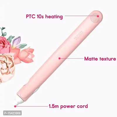 Professional Hair Crimper Beveled Edge For Crimping, Styling And Volumizing With Ceramic Technology For Gentle And Frizz-Free Crimping Electric Hair Styler (Ak) 8006 Hair Styler (Pink)-thumb2