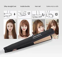 AZANIA Hair Crimper Beveled Edge For Crimping, Styling And Volumizing With Ceramic Technology For Gentle And Frizz-Free Crimping Electric Hair Styler (Ak) 8006 Hair Styler (Pink)-thumb1