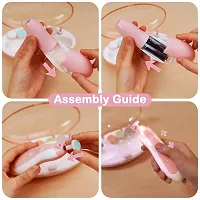 AZANIA  Baby Nail File Drill for Baby No Sharp Claws Hurt, 6 in 1 Safety Cutter Trimmer for Toes and (PINK )-thumb2