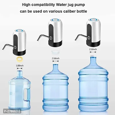 Water Dispenser Pump Rechargeable, Water Dispenser for 20 Liter Bottle Bottom Loading, Portable USB Charging Automatic Drinking Mini Water Jug Dispenser (Steel)-thumb3