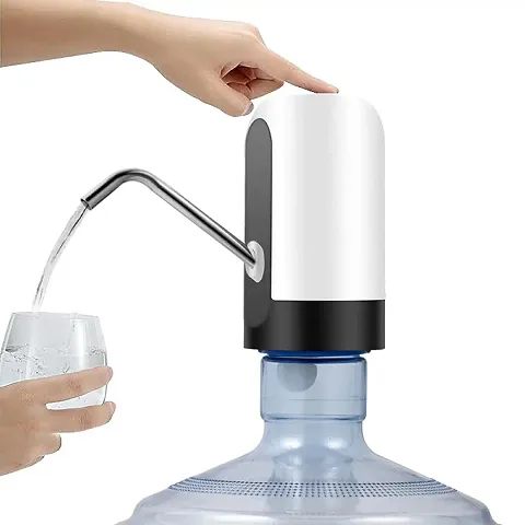 AZANIA 20 Liter Water Dispenser Pump Rechargeable, Water Dispenser for 20 Liter Bottle Bottom Loading, Portable USB Charging Automatic Drinking Mini Water Jug Dispenser (Steel)