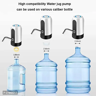 AZANIA 20 Liter Water Dispenser Pump Rechargeable, Water Dispenser for 20 Liter Bottle Bottom Loading, Portable USB Charging Automatic Drinking Mini Water Jug Dispenser (Steel)-thumb4