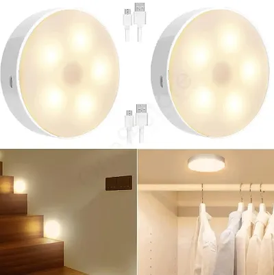 Rechargeable Motion Sensor Light for Home | Night Body Induction Lamp for Bedroom | Under Cabinet Light for Kitchen | Automatic Night Light OnOff Sensor | Adhesive (Pack of 1)