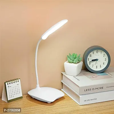 AZANIA Plastic Desk Lamps for Study Table, Rechargeable USB Warm Light Led Children Eye Protection Lamps, Desk Lamp for Work from Home White Color Light RK (Pack of 1, Multicolor)-thumb0