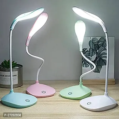 AZANIA Plastic Desk Lamps for Study Table, Rechargeable USB Warm Light Led Children Eye Protection Lamps, Desk Lamp for Work from Home White Color Light RK (Pack of 1, Multicolor)-thumb2