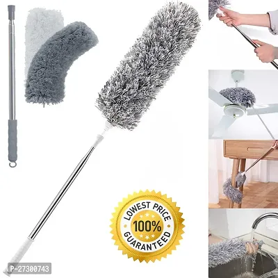 AZANIA Microfiber Duster for Cleaning with Telescoping Extension Pole 30 to 100 Extendable Duster for Cleaning High Ceiling Fan,Blinds, Baseboards,cars-thumb0