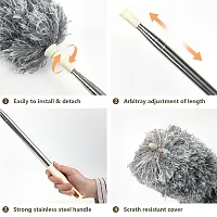 AZANIA Microfiber Duster for Cleaning with Telescoping Extension Pole 30 to 100 Extendable Duster for Cleaning High Ceiling Fan,Blinds, Baseboards,cars-thumb2
