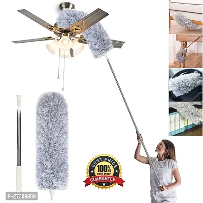 AZANIA  Upgraded Long Handle Microfiber Feather Ceiling Duster for Dust Cleaning with extendable Pole 30-100 Inch with Anti Scratch Bendable Head Brush for Cleaning High Cobweb Stick high Ceiling Fan