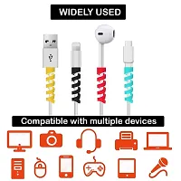 Spiral Charger Spiral Charger Cable Protectors for Wires Data Cable Saver Charging Cord Protective Cable Cover Set of 1(5Pieces)-thumb1