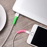 Spiral Charger Spiral Charger Cable Protectors for Wires Data Cable Saver Charging Cord Protective Cable Cover Set of 3 (12 Pieces)-thumb3