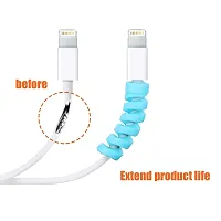 Spiral Charger Spiral Charger Cable Protectors for Wires Data Cable Saver Charging Cord Protective Cable Cover Set of 2 ( 8Pieces)-thumb1