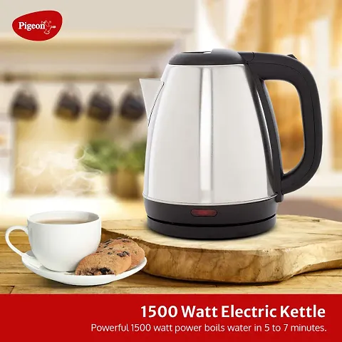 Stainless Steel Electric Kettle, 1 Piece, 2 Litres, Silver | Power Indicator | 1500 Watts | Auto Cut-off | Detachable 360 Degree Connector | Boiler for Water