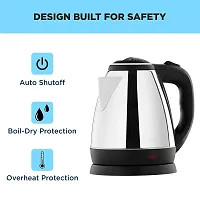 Stainless Steel Electric Kettle, 1 Piece, 2 Litres, Silver | Power Indicator | 1500 Watts | Auto Cut-off | Detachable 360 Degree Connector | Boiler for Water-thumb3