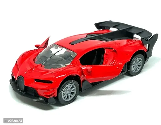 Aadhan Metal Toy Bugatti Car With Openable Doors, High Speed Car With Pull Back, Dual T
