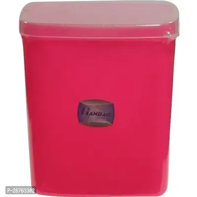 Stylish Jet Storage Container - Pink, Plastic, Plain, Square, 2 L