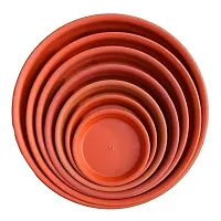 Round Bottom Tray Plate Saucer Round Shape Plastic Pot Gamla for Indoor Home Decor  Outdoor Balcony Garden (Pack of 12)-thumb2