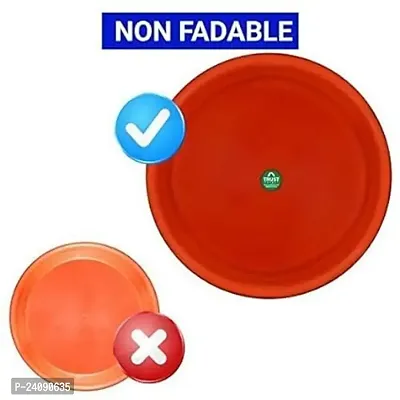 Round Bottom Tray Plate Saucer Round Shape Plastic Pot Gamla for Indoor Home Decor  Outdoor Balcony Garden (Pack of 12)-thumb3