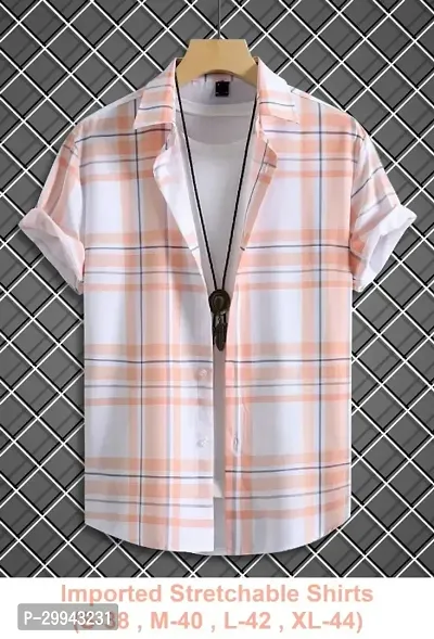 Stylish Multicoloured Polyester Spandex Casual Shirt For Men-thumb0