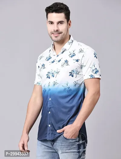 Stylish Multicoloured Polyester Spandex Casual Shirt For Men-thumb0