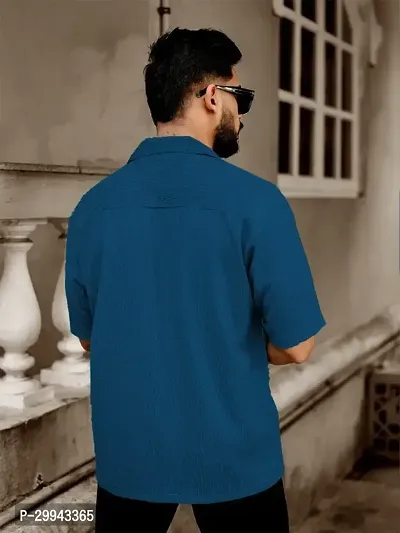 Stylish Blue Viscose Casual Shirt For Men-thumb2