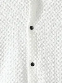 Stylish White Cotton Casual Shirt For Men-thumb2