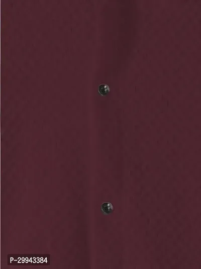 Stylish Maroon Cotton Casual Shirt For Men-thumb4